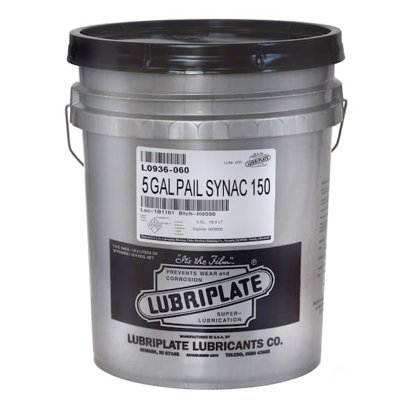 Lubriplate Synac-150, 5 Gal Pail, Diester Synthetic Air Compressor Fluid, Iso-150 L0936-060 - main